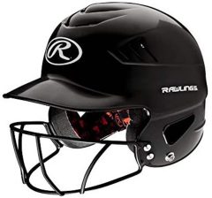 Rawlings Adult COOLFLO Molded Baseball Batting Helmet with Face Guard