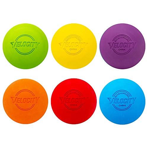 Velocity Multi-Colored Lacrosse Balls, Set of 6