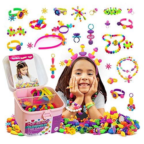 TS Yuniku Pop Beads for Kids 550-piece Jewelry Making Kit