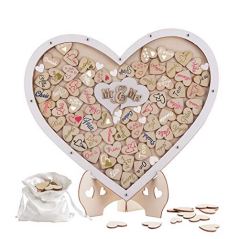 Y&K Molish Wooden Hearts Guest Book