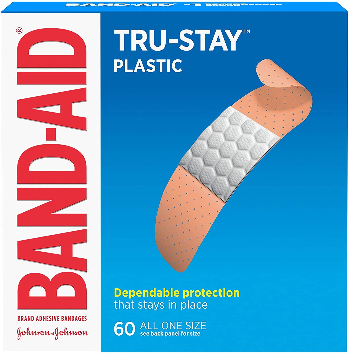 Johnson &amp; Johnson Band-Aid Tru-Stay Plastic Adhesive Strip Bandages