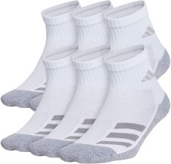 Adidas Boys' Cushioned Angle Stripe Quarter Socks