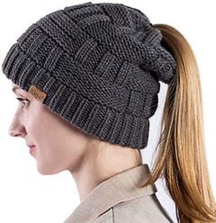 Alepo Beanie Hat With Ponytail Hole