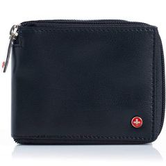 Alpine Swiss Zip Around ID Card Window Bifold