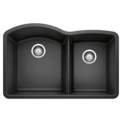 Blanco Anthracite Diamond SILGRANIT Double-Bowl Undermount Kitchen Sink