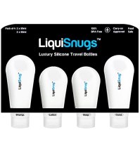 LiquiSnugs Silicone Travel Bottles 4-pack