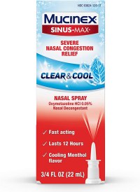 Mucinex Sinus-Max Severe Congestion Relief Clear & Cool
