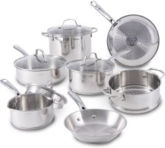 T-fal Gourmet 11-Piece Stainless Steel Cookware Set