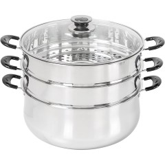 Concord Stainless Steel 3 Tier Steamer Pot