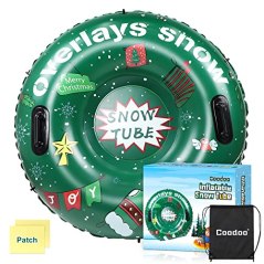 Coodoo 47-Inch Inflatable Snow Tube Sled