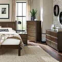 Grain Wood Furniture Shaker Solid Wood Platform 3 Piece Configurable Bedroom Set