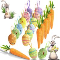 BleSky Easter Egg Ornaments and Carrot Hanging Ornaments