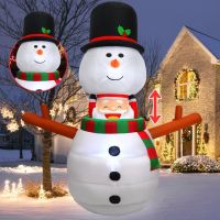 Enenani Inflatable Animated Snowman Santa Claus Pop Up