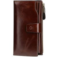 ITSLIFE Women's RFID Blocking Large Capacity Luxury Genuine Leather Wallet