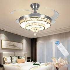 Depuley 36W Retractable Chandelier Ceiling Fan