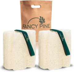 Fancy Pine 100% Natural, Organic Shower Loofahs, Set of 2