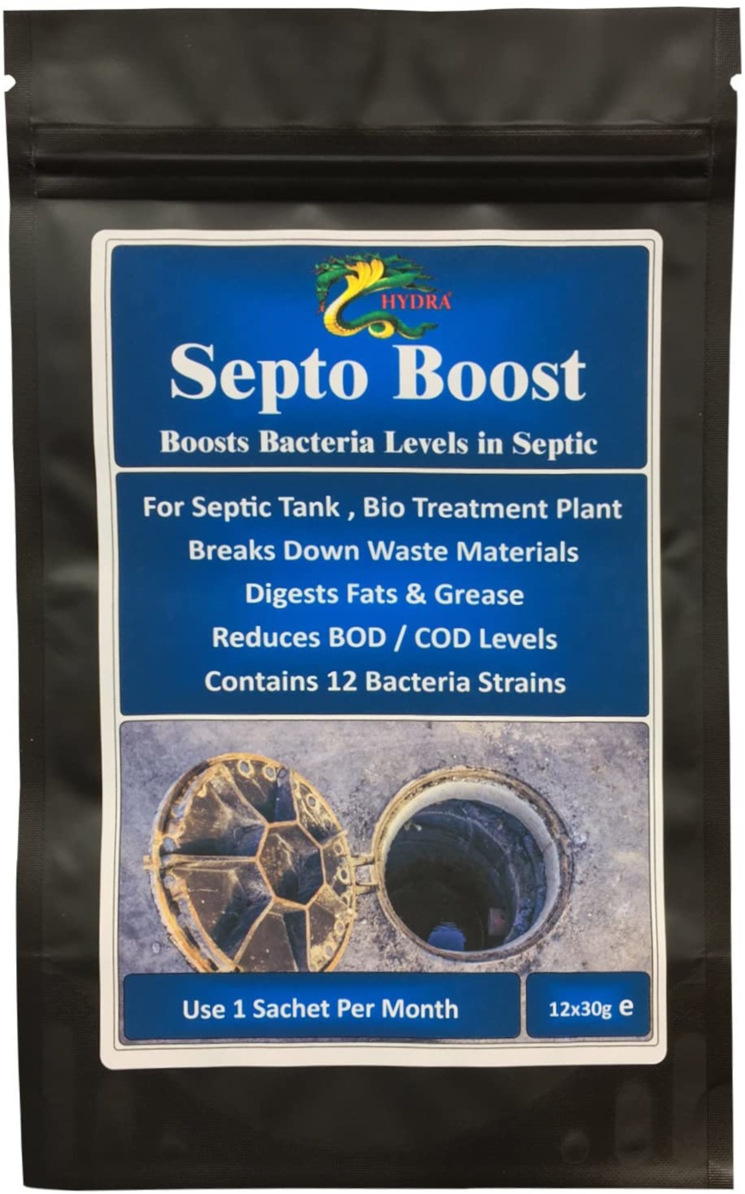 Hydra Septo Boost Strong Bacteria and Enzyme Treatment