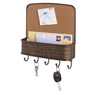 InterDesign Twillo Corkboard, Mail Holder and Key Rack