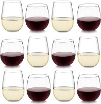 Libbey Stemless Wine Glasses for Red and White Wines
