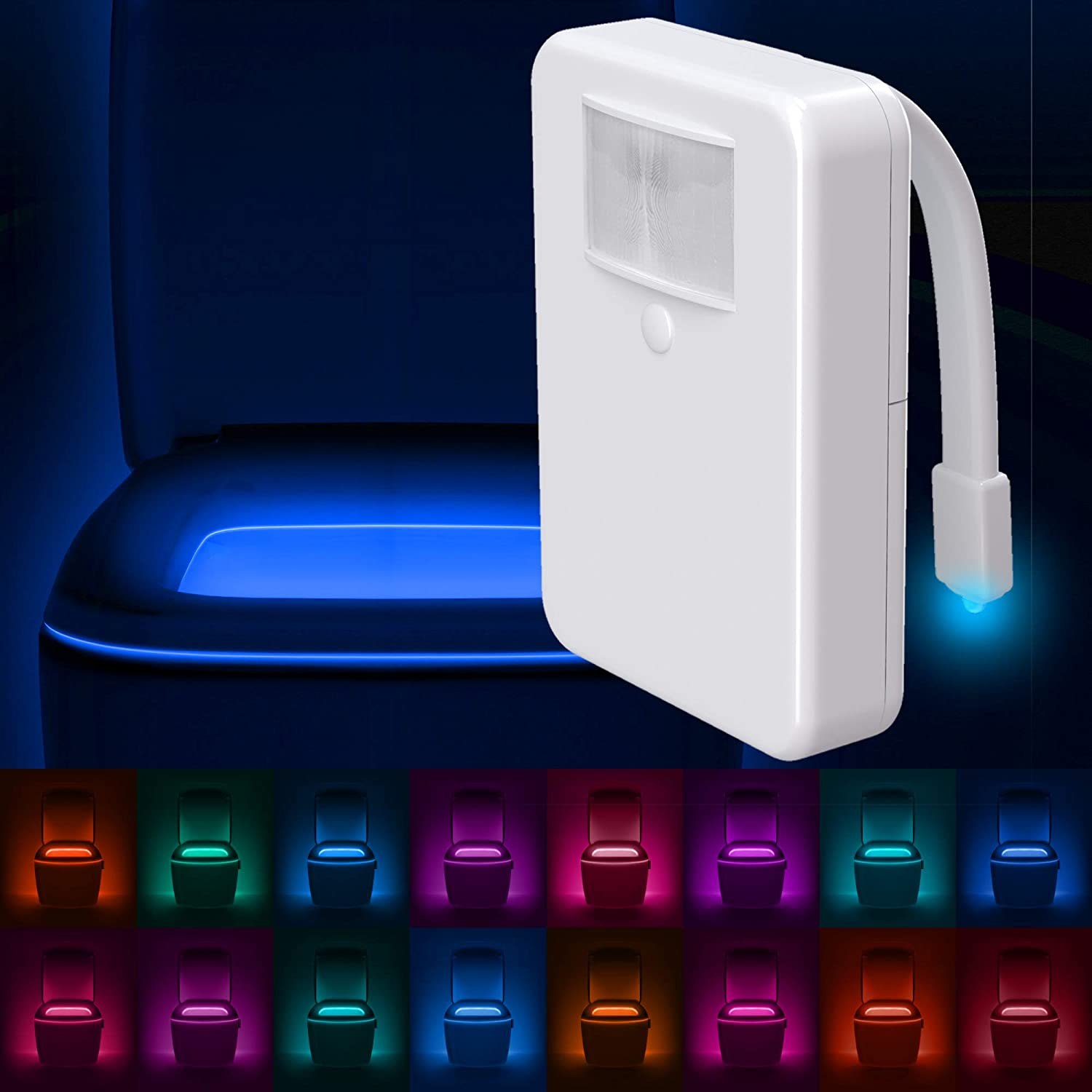 LumiLux Advanced 16-Color Motion Sensor LED Toilet Bowl Night