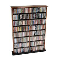 Prepac Double Width Wall Media Storage Rack