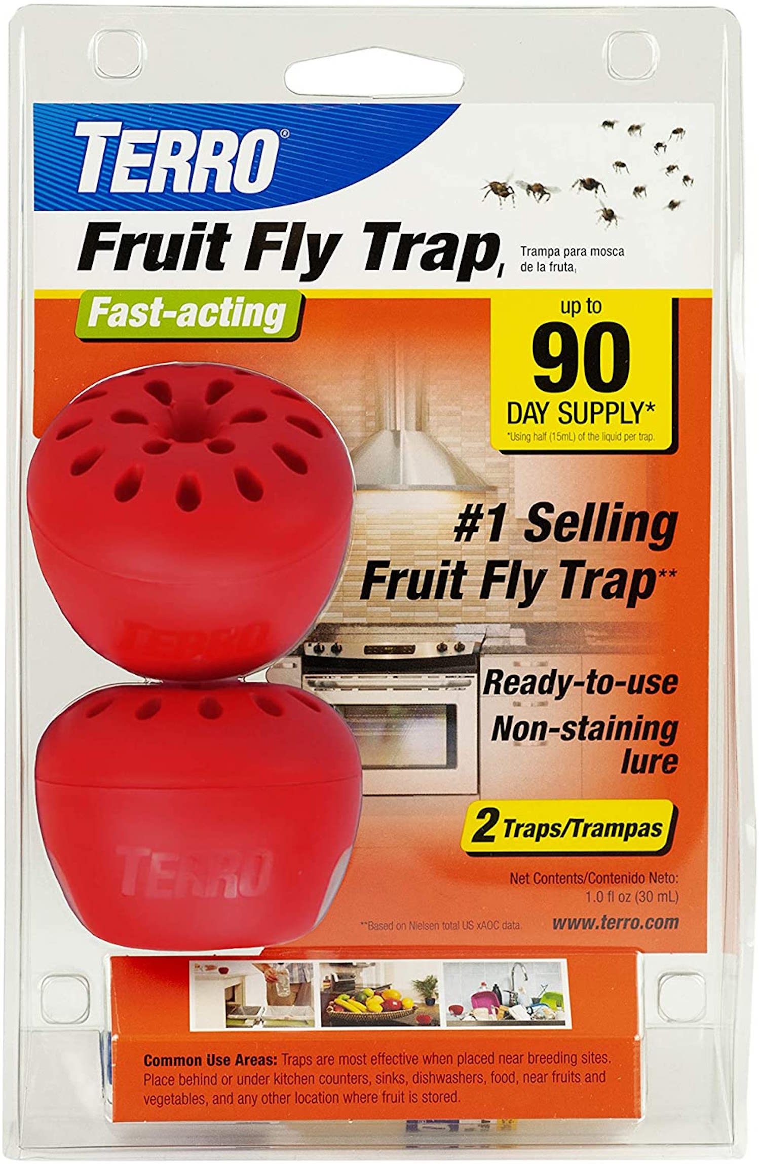 Terro Fruit Fly Trap, 2-Pack